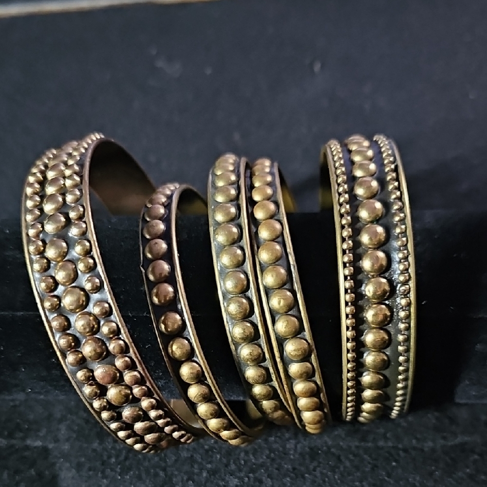 Sassy Jones Gold Beaded Bracelet Set